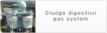 Sludge digestion gas system